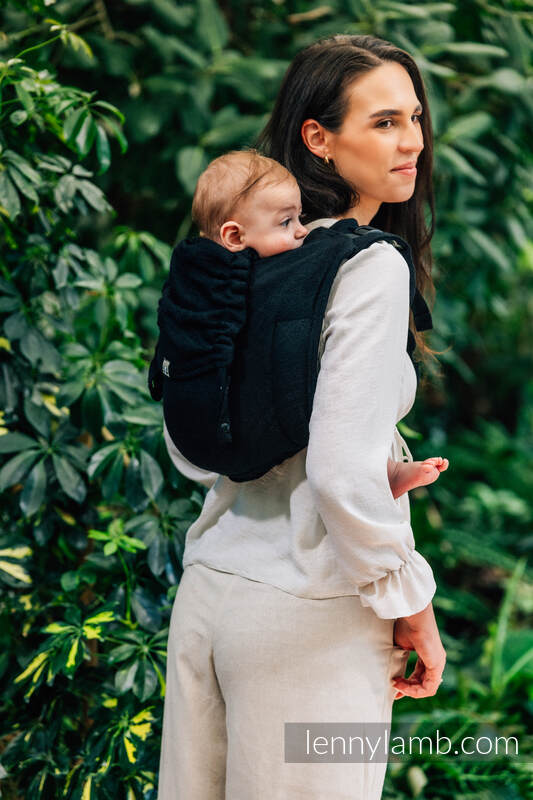 Lenny Lamb - Lenny Buckle Onbuhimo PRO baby carrier PRO PEACOCK S TAIL PITCH BLACK