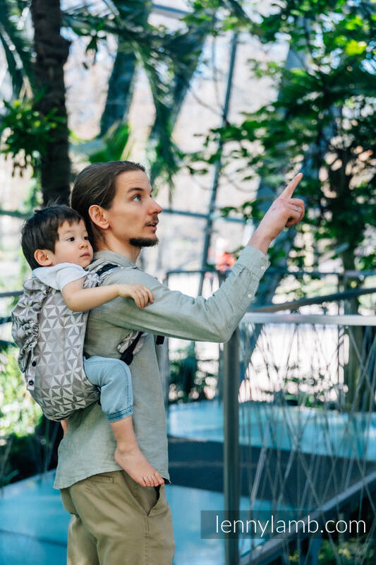 Lenny Lamb - Lenny Buckle Onbuhimo PRO baby carrier PRO TENCEL HEXAFLOWERS MIRROR