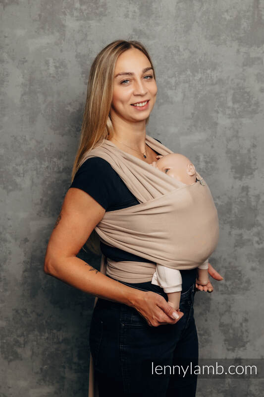 Lenny Lamb - Stretchy/Elastic Baby Sling - FOR PROFESSIONAL USE EDITION - NUDE BEIGE - standard size 5.0 m FOR PROFESSIONAL USE EDITION NUDE BEIGE
