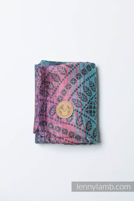 Lenny Lamb - Muslin Square - PEACOCK'S TAIL - BLACK OPAL SMOKY (grade B) PEACOCK S TAIL BLACK OPAL SMOKY B