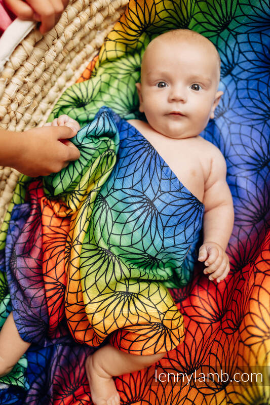 Lenny Lamb - Muslin Square - RAINBOW LOTUS (grade B) RAINBOW LOTUS B