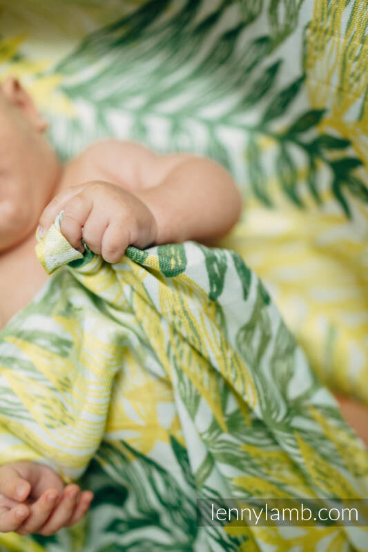 Lenny Lamb - Muslin Square - RAINFOREST - LIME RAINFOREST LIME