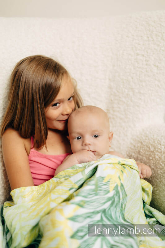 Lenny Lamb - Swaddle Blanket - RAINFOREST - LIME RAINFOREST LIME