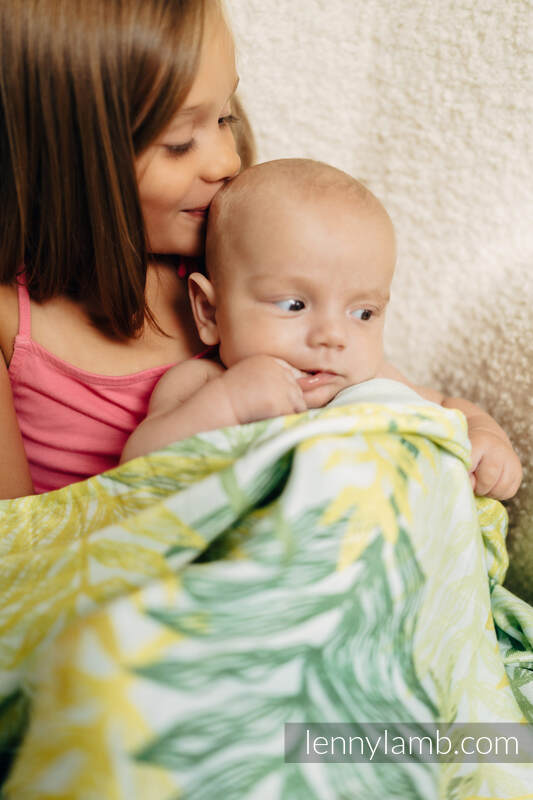Lenny Lamb - Swaddle Blanket - RAINFOREST - LIME RAINFOREST LIME
