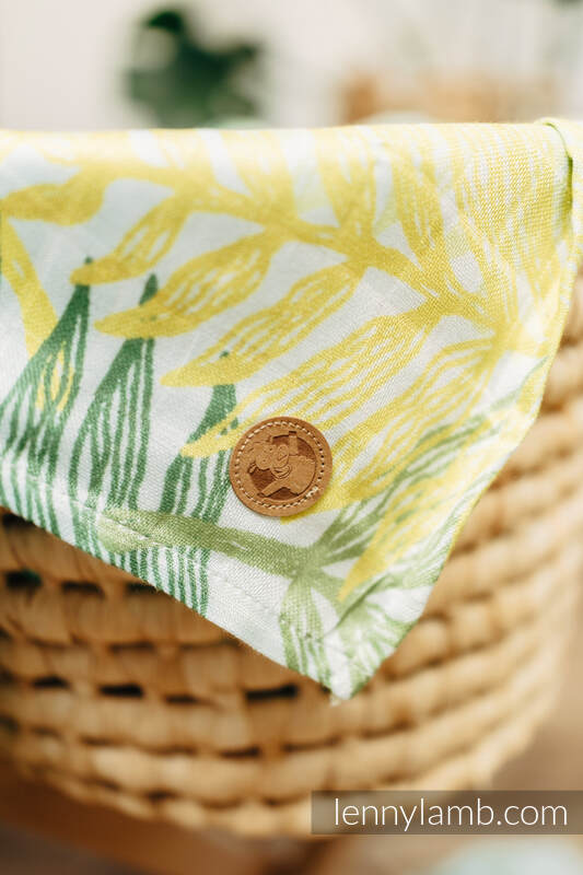 Lenny Lamb - Swaddle Blanket - RAINFOREST - LIME RAINFOREST LIME