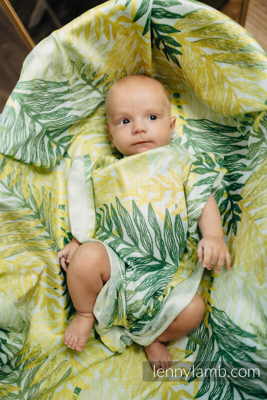 Lenny Lamb - Swaddle Blanket - RAINFOREST - LIME RAINFOREST LIME