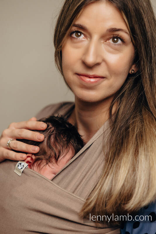 Lenny Lamb - Stretchy/Elastic Baby Sling - Mocha - standard size 5.0 m 
