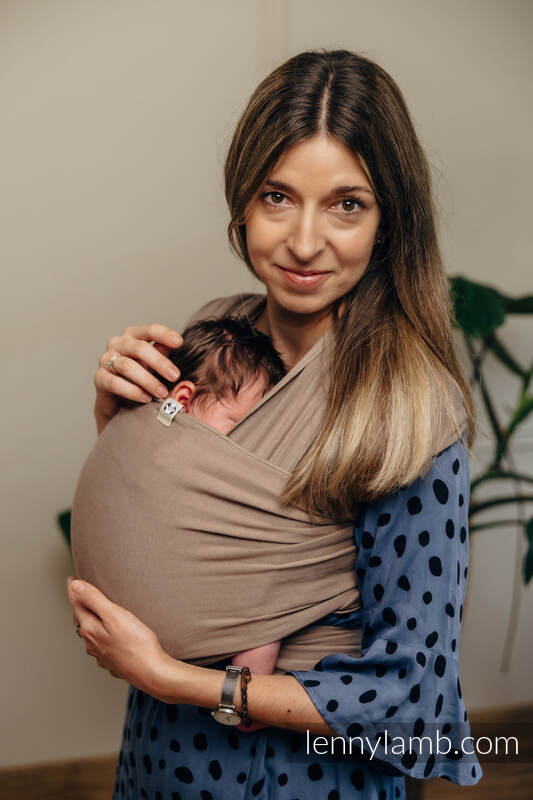 Lenny Lamb - Stretchy/Elastic Baby Sling - Mocha - standard size 5.0 m 