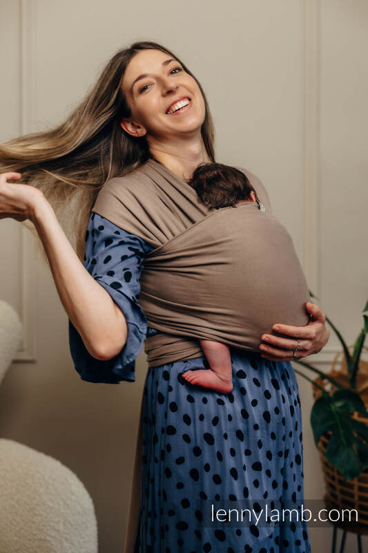 Lenny Lamb - Stretchy/Elastic Baby Sling - Mocha - standard size 5.0 m 