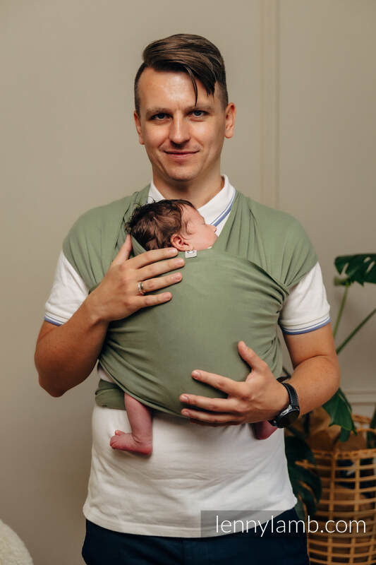 Lenny Lamb - Stretchy/Elastic Baby Sling - Sage - standard size 5.0 m 