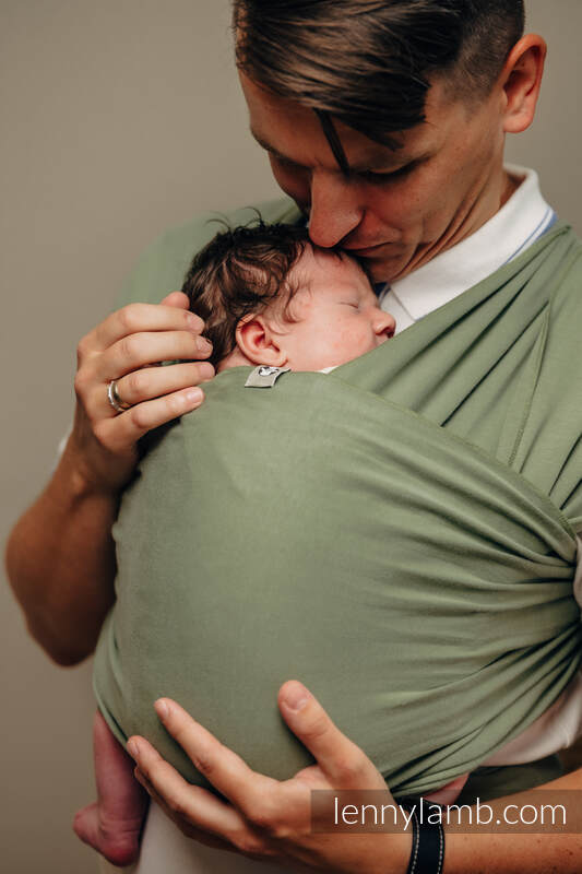 Lenny Lamb - Stretchy/Elastic Baby Sling - Sage - standard size 5.0 m 