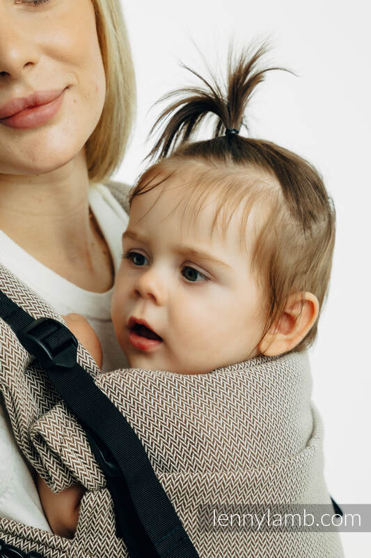 Lenny Lamb - My First Baby Carrier - LennyUpGrade PRO PRO LITTLE HERRINGBONE ALMOND