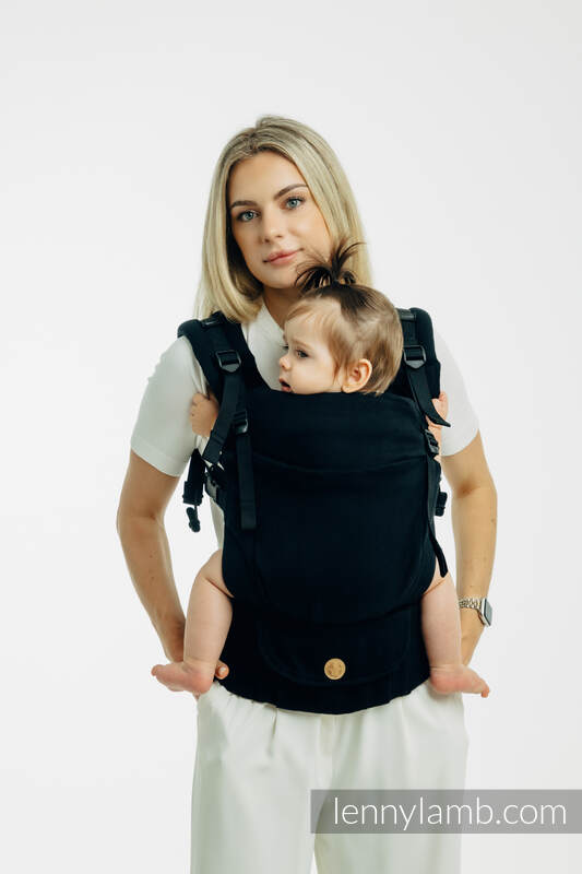 Lenny Lamb - My First Baby Carrier - LennyUpGrade PRO PRO LITTLE HERRINGBONE EBONY BLACK