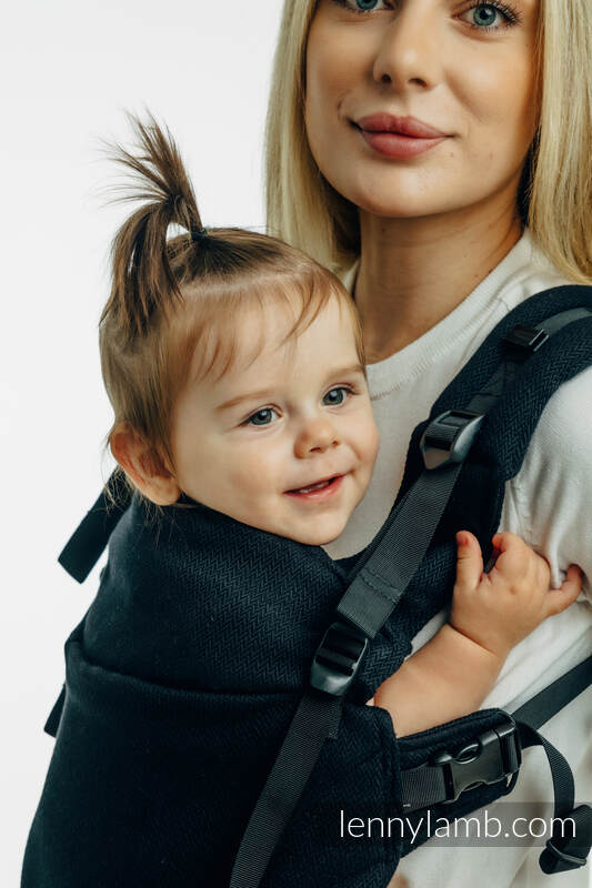 Lenny Lamb - My First Baby Carrier - LennyUpGrade PRO PRO LITTLE HERRINGBONE EBONY BLACK