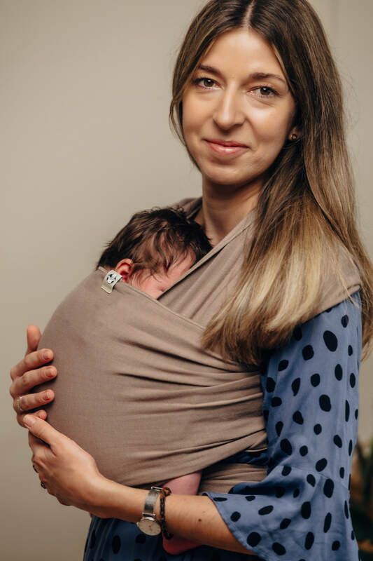 Lenny Lamb - Stretchy/Elastic Baby Sling - Mocha - standard size 5.0 m (grade B) B