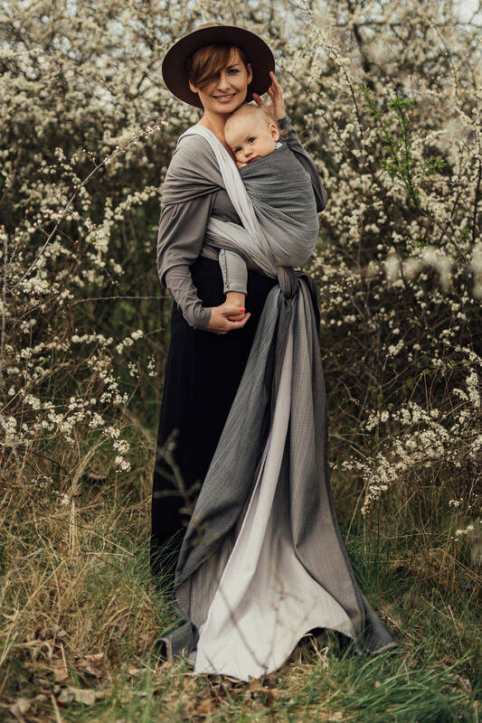 Lenny Lamb - Тъкан слинг-шал LITTLE HERRINGBONE OMBRE RAGTIME M