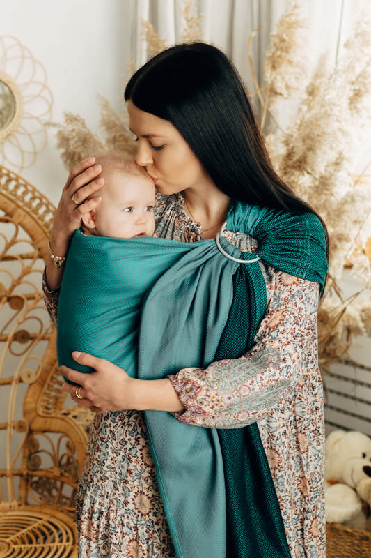 Lenny Lamb - Ring Sling LITTLE HERRINGBONE SALSA