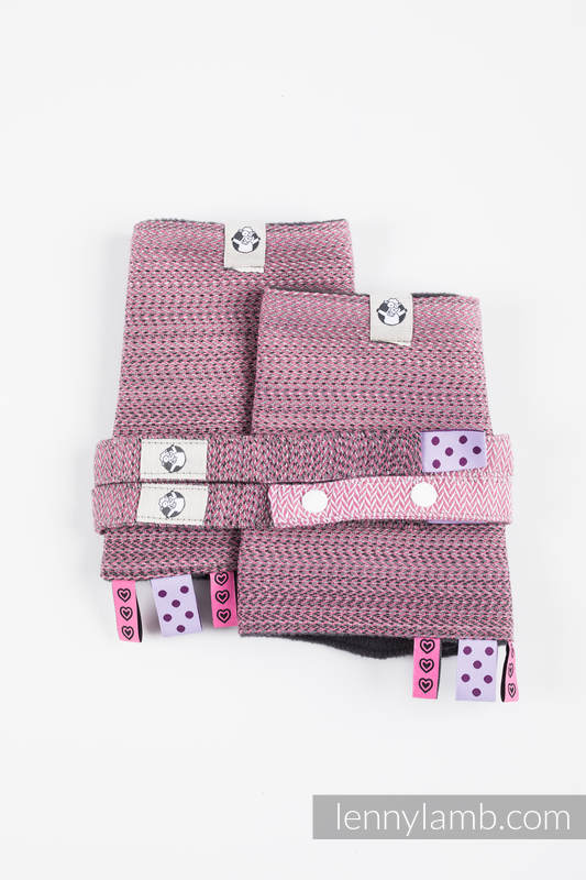 Lenny Lamb - Drool Pads & Reach Straps Set LITTLE HERRINGBONE OMBRE PINK Lenny Lamb - Drool Pads & Reach Straps Set LITTLE HERRINGBONE OMBRE PINK