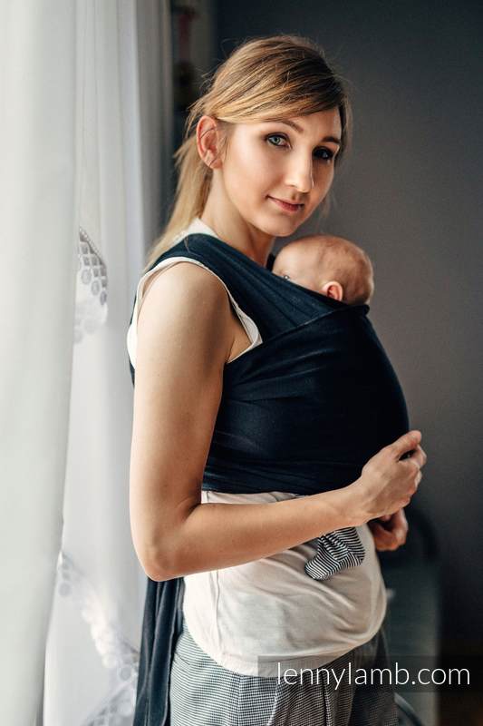 Lenny Lamb - Stretchy/Elastic Baby Sling - Black - standard size 5.0 m 
