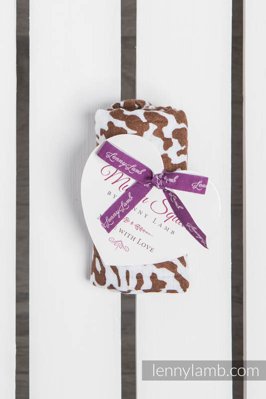 Lenny Lamb - Muslin Square - CHEETAH BROWN & WHITE CHEETAH BROWN WHITE