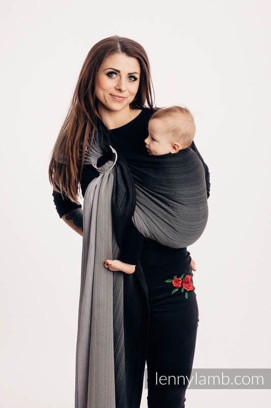 Lenny Lamb - Ring Sling LITTLE HERRINGBONE OBMRE GREY