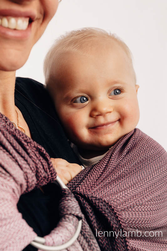 Lenny Lamb - Ring Sling LITTLE HERRINGBONE OMBRE PINK