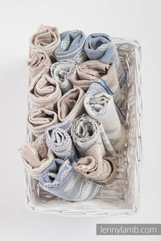Lenny Lamb - Scraps of jacquard wrap materials mix blend 
