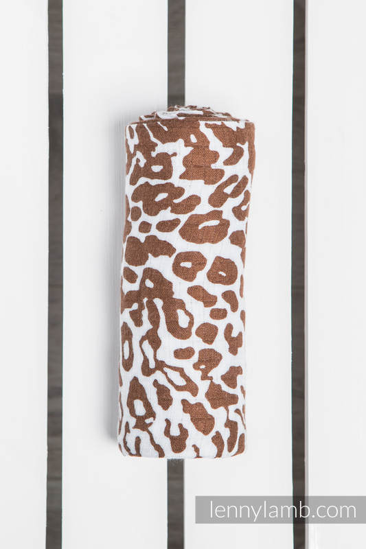 Lenny Lamb - Swaddle Blanket - CHEETAH BROWN & WHITE CHEETAH BROWN WHITE