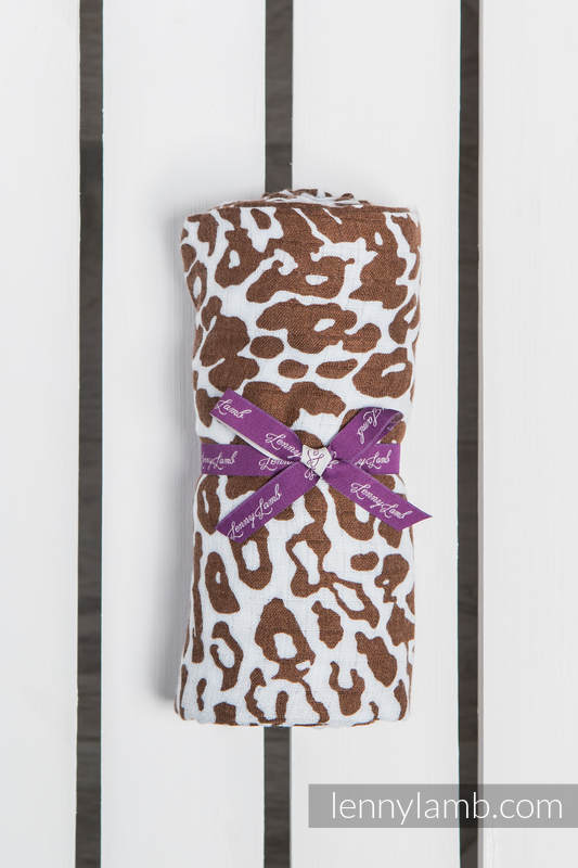 Lenny Lamb - Swaddle Blanket - CHEETAH BROWN & WHITE CHEETAH BROWN WHITE