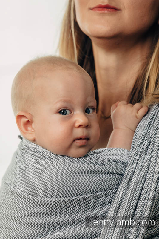 Lenny Lamb - Тъкан слинг LITTLE HERRINGBONE GREY L B