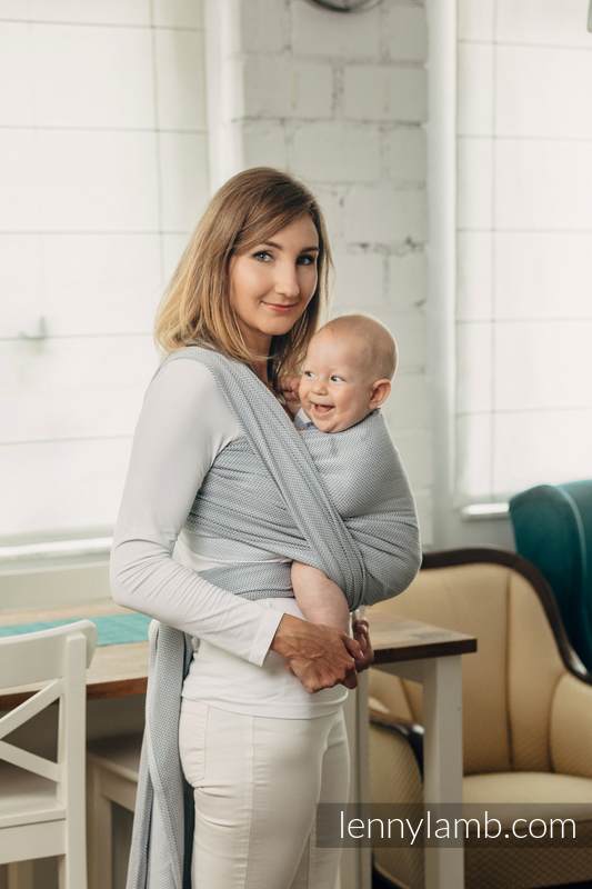 Lenny Lamb - Тъкан слинг LITTLE HERRINGBONE GREY M B