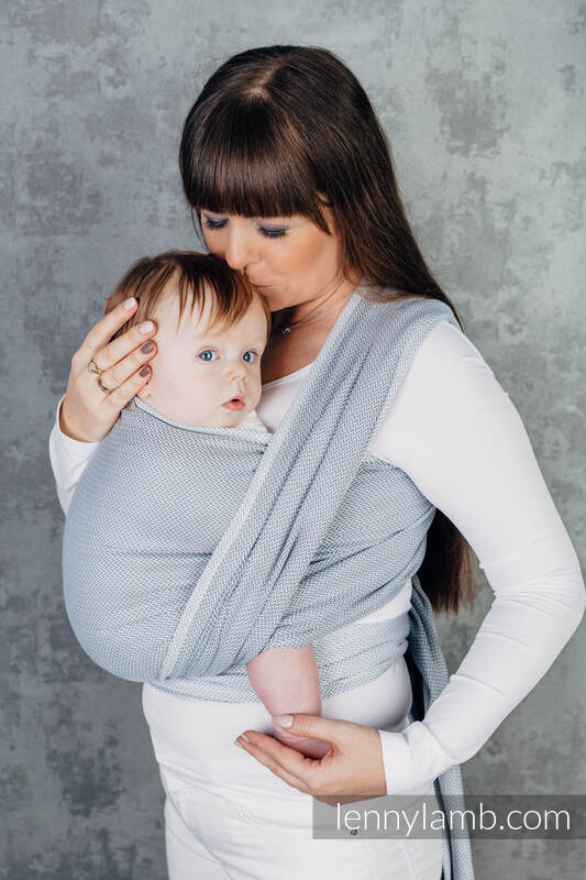 Lenny Lamb - Тъкан слинг LITTLE HERRINGBONE GREY M B