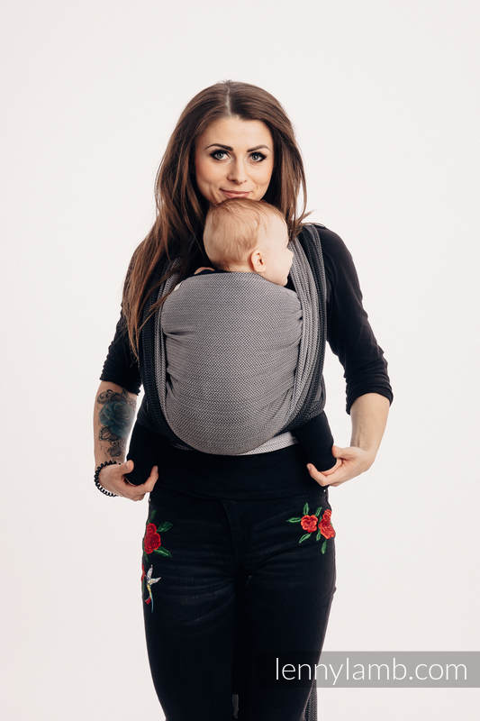 Lenny Lamb - Тъкан слинг-шал LITTLE HERRINGBONE OMBRE GREY S