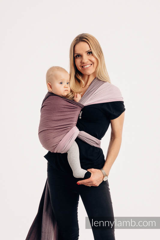 Lenny Lamb - Тъкан слинг-шал LITTLE HERRINGBONE OMBRE PINK S