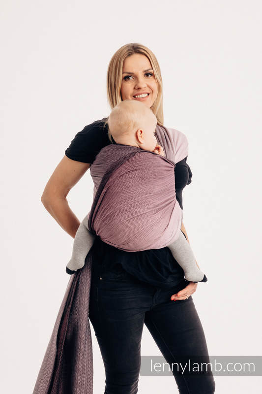 Lenny Lamb - Тъкан слинг-шал LITTLE HERRINGBONE OMBRE PINK S